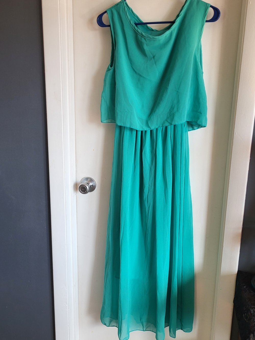 Sleeveless Teal Maxi Dress - Unbranded